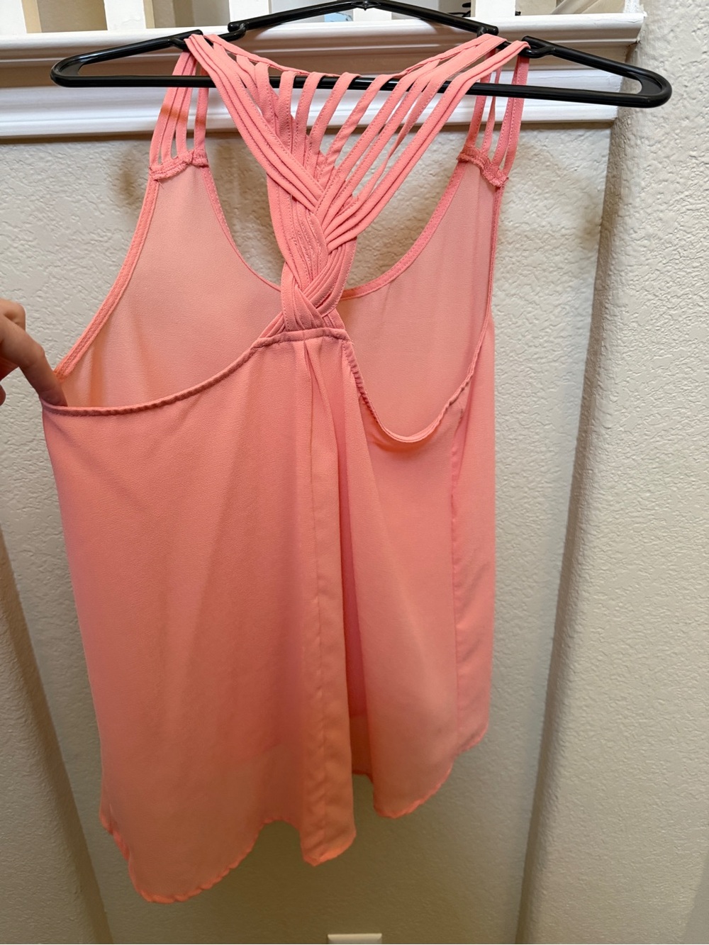 Women's Pink Strappy Back Tank Top